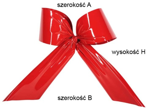 Kokarda plastikowa zewnętrzna czerwona (20) 50*80*50 cm