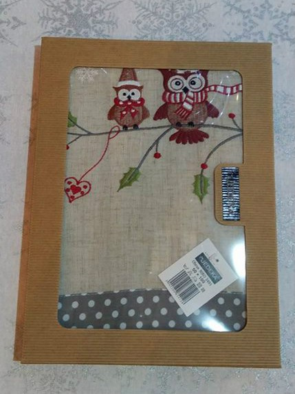 Bieżnik 40*140cm sowy - w ozdobnym pudełku (Niko 2491) -40%