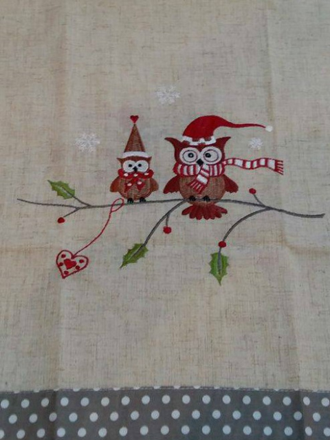 Bieżnik 40*140cm sowy - w ozdobnym pudełku (Niko 2491) -40%