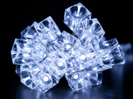 Lampki diody LED 20L akrylowe kostki lodu biały zimny (6/13/DEK)