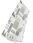 Bieżnik 40*180cm bawełniany biały w szare domki (SJ6-4180) -20%