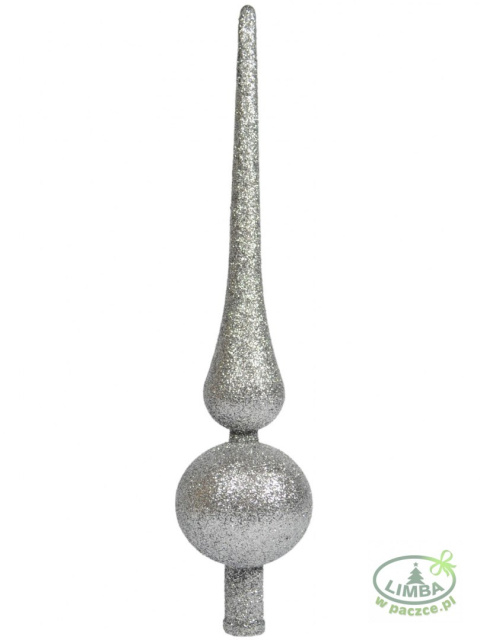 Szpic plastikowy srebrny brokat 28*6cm (LJ8171-01S)