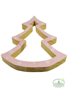 Choinka drewniana różowa wys.18cm (CHR249) -50%