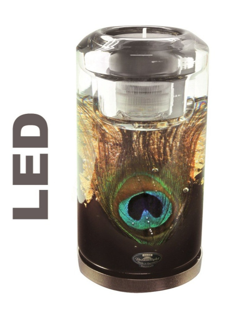 Lampion szklany żelowy słupek duży LED Pavos na podstawie (160-1700) 14*7cm -20%