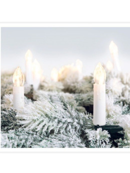 Świeczki LED na żabkach kpl-10szt pilot na baterie 10*AAA biały ciepły (AX2000010)