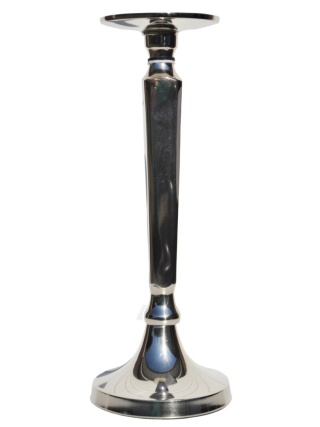 Świecznik metal. srebrny średni 29*11cm (IK0074)-20%
