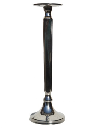 Świecznik metal. srebrny wysoki 35*11cm (IK0076)-20%
