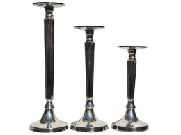 Świecznik metal. srebrny wysoki 35*11cm (IK0076)-20%