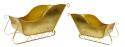 Sanie złote metalowe b.duże 63*37*38cm (1764)
