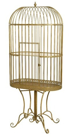 Klatka metalowa XXL złota przecierana 180cm element ekspozycyjny ekspozytor (521062)-30%