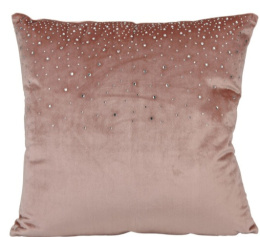 Poduszka welurowa z cyrkoniami róż (010671)-20%