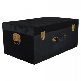 Kufer welurowy czarny mały h:19*40*23cm (116198)-20%