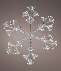 Śnieżynka srebrna 480LED zimna flash h:108*96*5cm zew (493480)