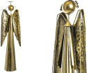 Anioł metalowy złoty 68cm z oświetleniem LED (ART18391) fi 11,5cm na baterie 3*AAA b.ciepłe