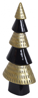 Choinka ceramiczna czarno-złota 30cm (4037) h:30*13,5*8cm