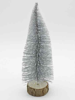 Choinka "szczotka" srebrna średnia 25cm (CV20965-1)