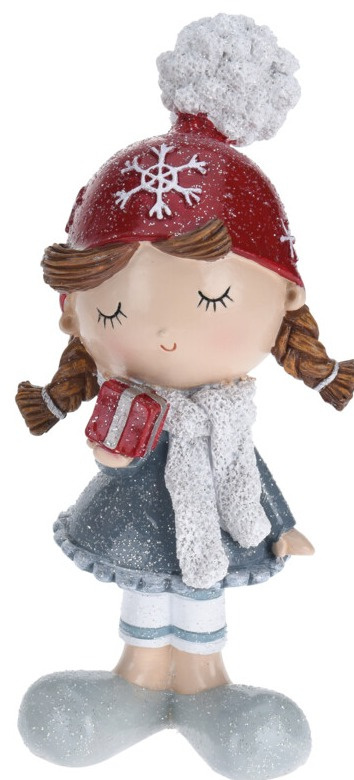 Dziewczynka ceramiczna 20cm z prezentem (008587)-20%