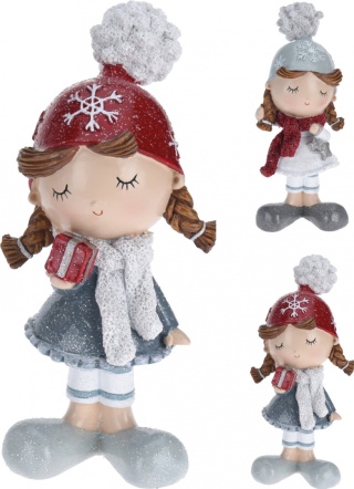 Dziewczynka ceramiczna 20cm z prezentem (008587)-20%