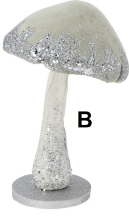 Grzyb zielony welurowy duży 26*16cm (009128)