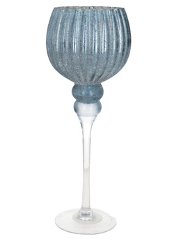 Kielich szklany 35cm niebieski zimowy (XM1M99-08BU)