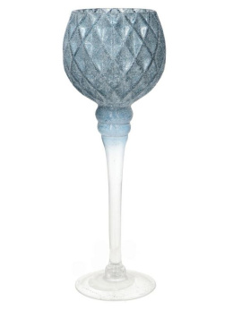 Kielich szklany niebieski mrozowy h:30*10,5cm (XM1M99-01BU)