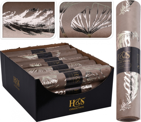 Materiał welurowy beżowy złoty miłorząb (008969) 28*150cm -30%