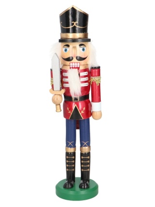 Nutcracker wooden with sword 39cm (SC01M53-214)-20%