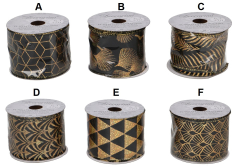 Wstążka brązowo złota z hologramem (HF1M77-04)-20%