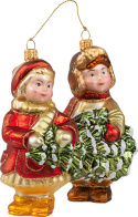Bombka formowa IMPULS: KIDS CARRYING CHRISTMAS TREE VINTAGE (A2976V)
