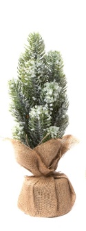 Choinka PE DELUXE "szkło" 35cm w worku jutowym (DC2053)L-20%