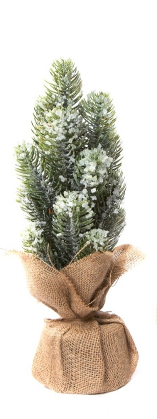 Choinka PE DELUXE "szkło" 35cm w worku jutowym (DC2053)L-20%