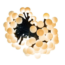 Lampki kuleczki 100LED+gn b.ciepłe 8 funkcji 7m dekor. (309/20/LED/WW) wew/zew