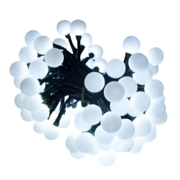 Lampki kuleczki 100LED+gn b.zimne 8 funkcji 7m dekor. (309/20/LED/CW) wew/zew