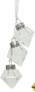 Zawieszka szklana 3 diamenty (062089) 3kolory