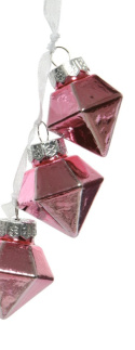 Zawieszka szklana 3 diamenty (062090) 3 kolory