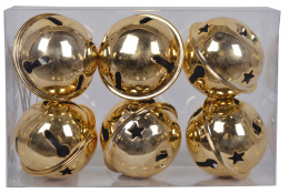 Kpl. 6 dzwonków metalowych złotych (3317)