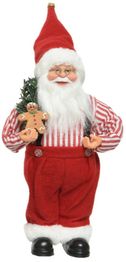 Mikołaj stojący 30cm z ciasteczkowym ludkiem (740462)