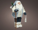 Mikołaj stojący 60cm z latarnią biało-niebieskie futerko (740439)