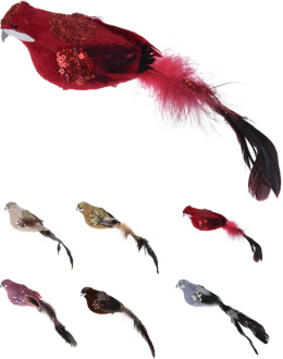 Ptaszek welurowy z cekinami 6 kolorów (018127)