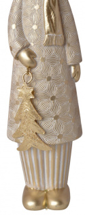 Figurka ceram. renifer złoty z metalową choinką h:23*6*5cm (3560)