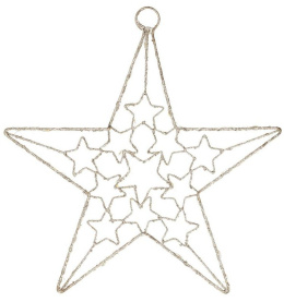 Gwiazda metalowa LED złoty brokat mała (TX1M40Z-49G)