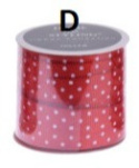 Tasiemka na szpuli świąteczna czerwona 1x500cm 6wzorów(053944)