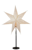 Lampka stojąca gwiazda welur beż w gwiazdki (522012)