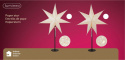 Lampka stojąca gwiazda welur beż z otworkami (522012)