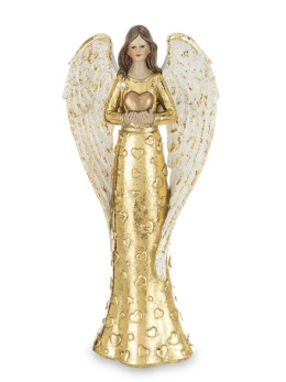 Anioł z sercem złota sukienka w serca (159508)