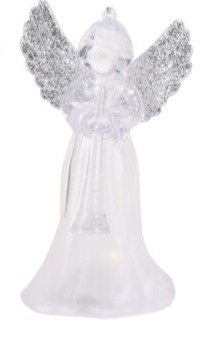 Zawieszka aniołek akryl mały LED 4wzory (AX5304370)-20%