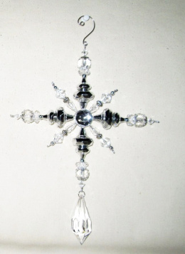 Zawieszka gwiazda akrylowa maxi z soplem 32*20cm (PS0381)-30%