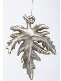 Zawieszka retro liść ceramiczny antyczne srebro (122557)-20%