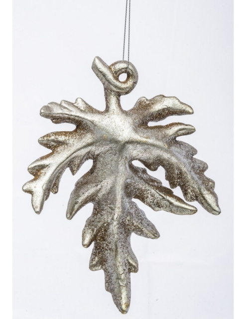 Zawieszka retro liść ceramiczny antyczne srebro (122557)-20%