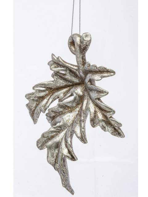 Zawieszka retro liść ceramiczny antyczne srebro (122557)-20%